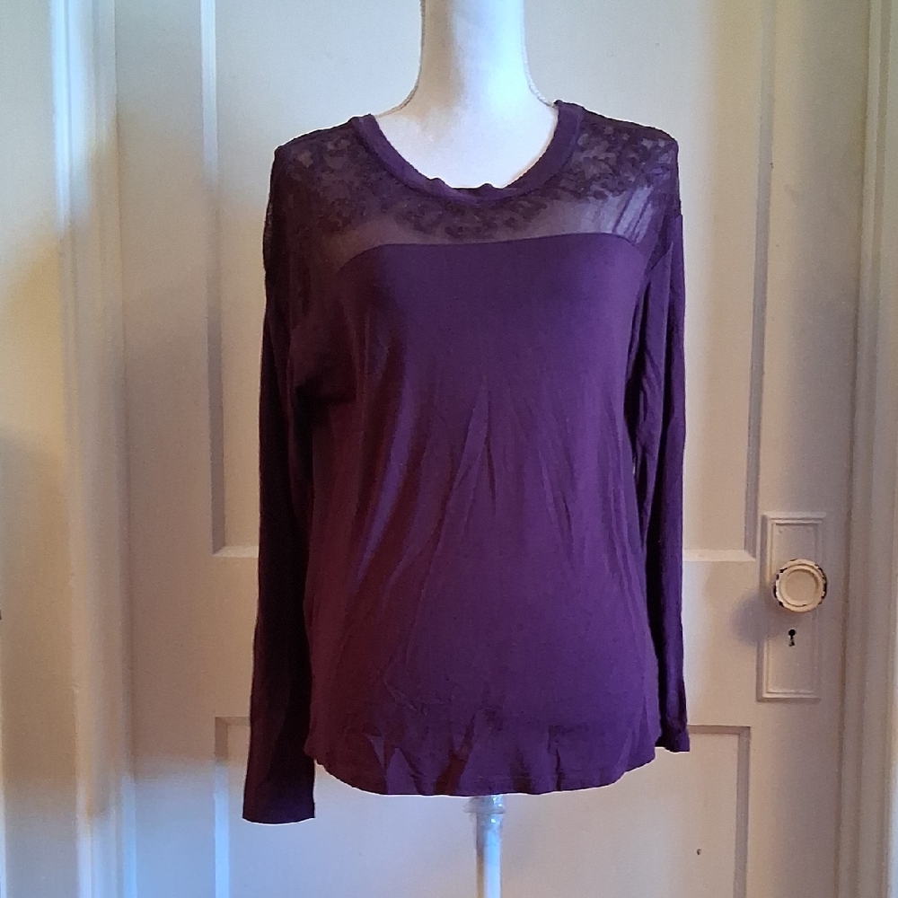 Women's Purple Lace Top